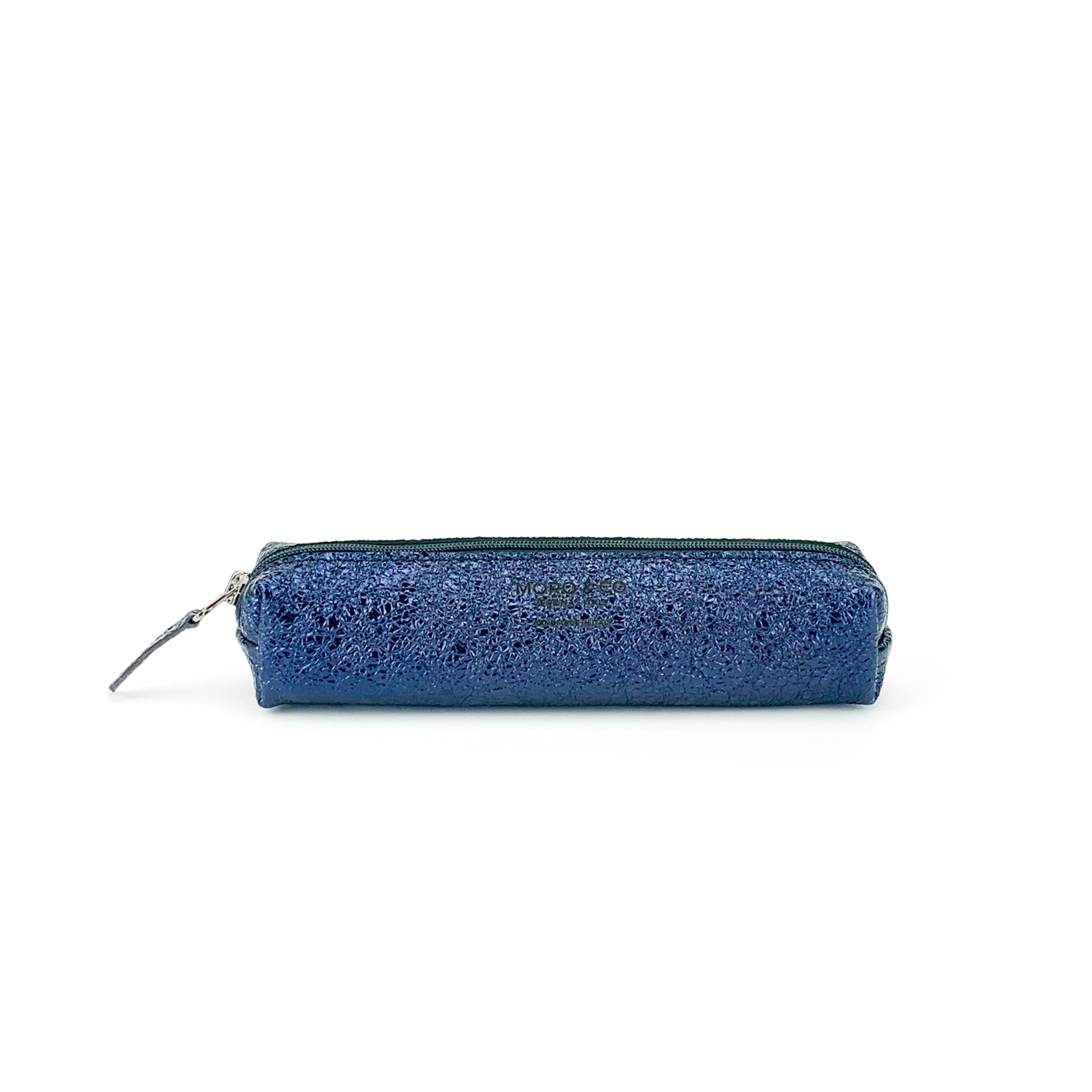 Anders Astuccio In Vera Pelle Nappa Con Cerniera YKK - Nero, 21,5x6x5 Cm - Fatto A Mano